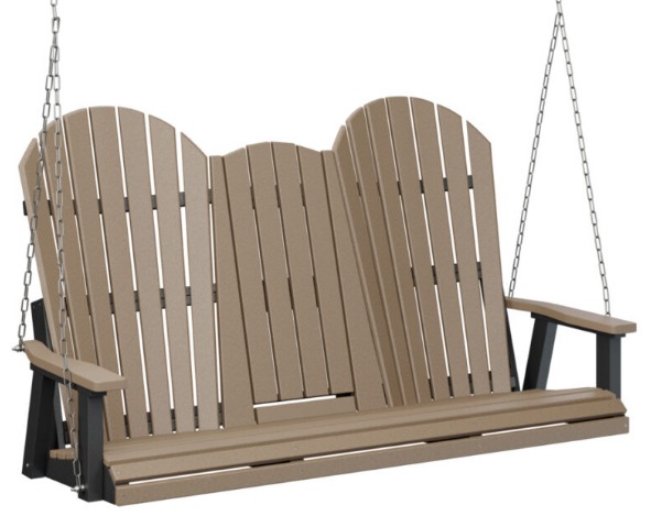 Berlin Gardens Comfo-Back Three Seat Swing with Console (Stainless Steel Chains)